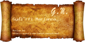 Győrfi Marianna névjegykártya